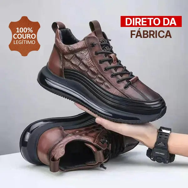Sapatênis Masculino em Couro Legítimo – Domani Edição 2025 - Exclusivo da Fábrica