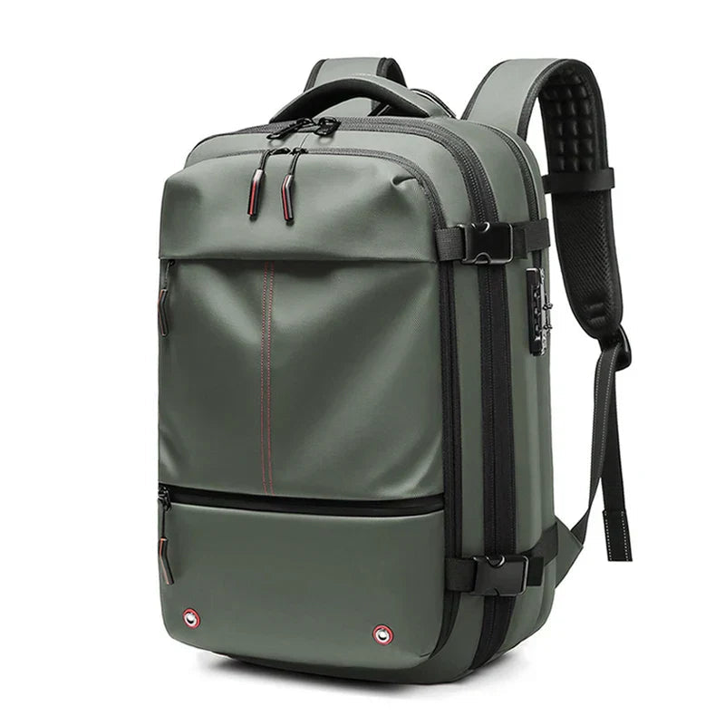 A Mochila de Viagem com Cadeado e Compressão a Vácuo Essence Trip + Brinde Necessaire