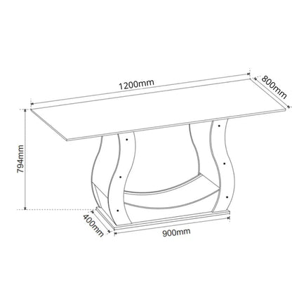 Mesa de Jantar Retangular Nubia com 4 Cadeiras Madeira Maciça Vegas Mel/Cinza/Grafite